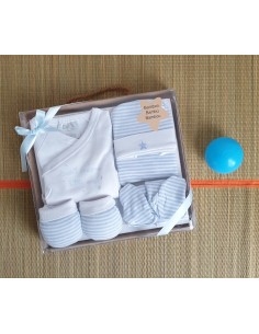 Caja regalo 5 piezas azul