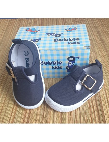 Zapatillas loneta con hebilla