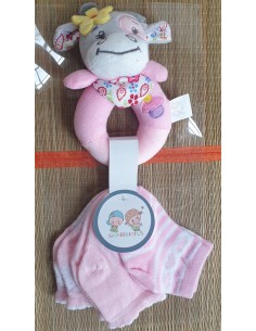 Juego de sonajero y calcetines