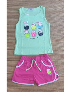 Conjunto niña gatitos