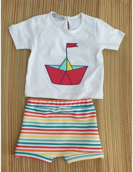 Conjunto bebé niño barquito