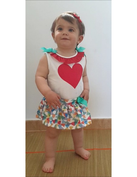 Conjunto bebé niña lazos
