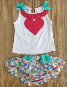 Conjunto bebé niña lazos 2
