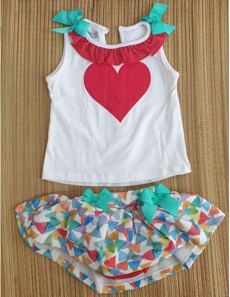 Conjunto bebé niña lazos
